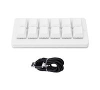 Plyisty Clavier Macro Filaire, Clavier Programmable personnalisé à 12 | Durée de Vie de 50 Millions de Touches, Prend en Charge les Victoires, Clavier Filaire à une Main