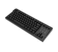 Plyisty Clavier Mécanique câblé USB, 75% 78 Disposition de la Touche Interrupteur Rouge RVB Clavier D'échange Chaud rétro-éclairé avec 6 Touches Programmables LCD et 3 Boutons pour Le (Black)