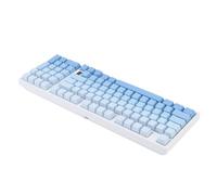 Plyisty Clavier Mécanique, Clavier de Jeu RVB Swappable Chaud avec Un Commutateur Bleu Keycaps, USB C Câblé, 2,4 GHz, pour Tablette PC D'ordinateur Portable (Blanc Bleu)