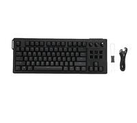 Plyisty Clavier Mécanique, Clavier RVB Backlit Hot Swap avec Une Disposition de 78 Touches pour Les Jeux PC, avec 16,8 Millions de Couleurs, Structure Avancée (Black)