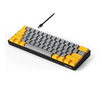 Plyisty Clavier Mécanique Filaire USB à 61 Touches, Interrupteur Bleu, Interrupteur Rouge, échangeable à Chaud avec Rétroéclairage LED, 21 Effets D'éclairage et Renversement des (Bleu)