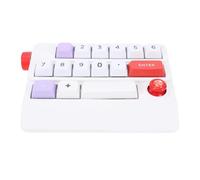 Plyisty Clavier Numérique câblé USB, pavé de Numéro Mécanique des Touches Programmables avec Contrôle de Joystick, 12 Modes D'éclairage, Chaud Swappable pour XP, Vist, Win7, (White)