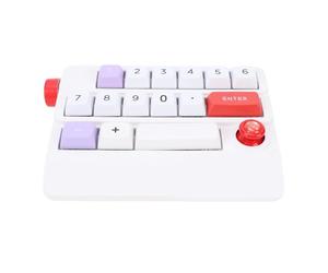 Plyisty Clavier Numérique câblé USB, pavé de Numéro Mécanique des Touches Programmables avec Contrôle de Joystick, 12 Modes D'éclairage, Chaud Swappable pour XP, Vist, 7, (White)