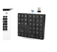 Plyisty Clavier numérique sans Fil, Portable Ultra Mince, Mini Clavier USB 2.4G, pour Ordinateur Portable de Bureau