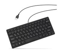 Plyisty Clavier Russe ou Arabe, Clavier Filaire USB, Clavier Compact Ultra Fin à 78 Touches, pour PC, Ordinateur, Ordinateur de Bureau, Disposition QWERTY (Russe)