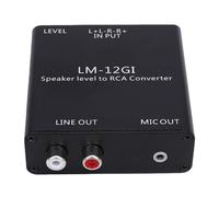 Plyisty Convertisseur de Sortie Ligne, Convertit Facilement le Niveau du Haut-parleur en Signaux de Niveau Ligne 40 Hz 20 KHz, avec Transformateur D'isolation en Alliage de qualité