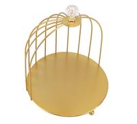 Plyisty Cosmetic Bird Can Shelf, Multifonctional Bird Cage Afficher Cosmetic Affiche Rack Gold en Fer Durable pour Le Bureau (Une Seule Couche)