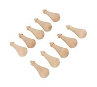 Plyisty Counge en Bois en Bois sans Fini avec une Corde Dorée Délicate, pour la Décoration Artistique, Idéale pour les étudiants, Ensemble de 10