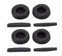 Plyisty Coussinets D'oreillettes de Remplacement, 4 Pièces, Adaptés aux écouteurs PX200 PX200II PX100 PX100II PX80 PX90 PC130 PC131, avec Mousse à Mémoire de Forme (Black)