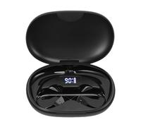 Plyisty Écouteur de Traducteur Linguistique 5.3 133 Langages du Casque avec Application pour Les Activités de Voyage, 2 + Boîte de Chargement (Black)