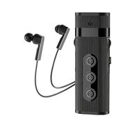 Plyisty Écouteurs avec Amplificateur de Son, Dispositif D'aide Auditive avec Suppression du Bruit, Rechargeables pour Regarder la Télévision et Converser, Portée de 30 Pieds (BLACK)