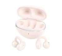 Plyisty Écouteurs Bluetooth à Oreille Ouverte sans Fil à Clipser, écouteurs à Conduction Aérienne Bluetooth 6.0 avec étanchéité IPX7, étui de Chargement 40 Heures de Lecture, MICR (White)
