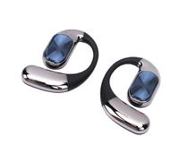 Plyisty Écouteurs Bluetooth, Conception de Crochet d'oreille à Double Pliage avec Bluetooth 6.0, étanche IPX5, Pilotes de Conduction Aérienne de 14,2 Mm, Autonomie de 60 Heures, pour (Black)