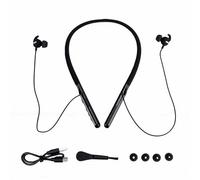 Plyisty Écouteurs Bluetooth de Cou, Bluetooth 5.4 avec Microphone Antibruit AI, Amplification du Son Clair, Portée de 30 Pieds, Volume Réglable, pour Regarder la Télévision et Converser (Nu)
