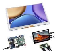 Plyisty Écran Tactile Résistif de 5 Pouces, écran LCD 1024x600, Interface HDMI, Prise en Charge D'Ubuntu, pour Kali, pour Retropie, Moniteur HDMI pour Wins 11 10 8.1 8 7