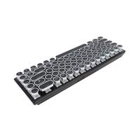 Plyisty Élevez Le Jeu avec 68 Touches RVB Clavier rétro-éclairé à LED coloré, Conception Ergonomique, Commutateur Membranaire, (Interrupteur Bleu de Couleur Noire)