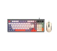 Plyisty Ensemble Clavier et Souris de Jeu, Design Ergonomique rétroéclairé RVB, Disposition Compacte à 98 Touches avec Souris à 6 Boutons et DPI Réglable, pour et MacOS (Ensemble Gris)