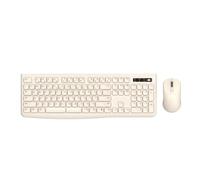 Plyisty Ensemble Clavier Et Souris sans Fil, 105 Touches, Double Mode (White)