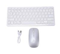 Plyisty Ensemble Clavier et Souris sans Fil, Rechargeable Bluetooth 5.0 2,4 G pour Tablette Pro Air, Ordinateur Portable, avec Touches de Commutation à Ciseaux et connectivité
