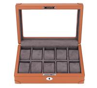 Plyisty Étui à Regarder, Organisateur organisé 10 Emplacements Multifonctionnels pour Les Voyages Qui sont Portables (Brown)