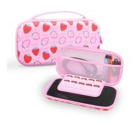Plyisty Étui de Console de Jeu Mignon pour 2, Pochette de Coquille Dure Portable Portant un Sac de Voyage pour la Console de Jeu Portable, 12 Cartes, D'autres Accessoires (Standard)