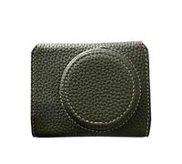Plyisty Étui de la Caméra de pour G7X II G7X III, Couverture Amovible Couvre en Cuir Base de Manche, avec Port à Vis et Bandoulière de 1/4 de Pouce et Bandoulière (Green)