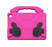 Plyisty Étui de Protection Antichoc pour 11, Housse en Mousse EVA avec Poignée Rotative, Support Pliable, Protection de Tablette Lavable Anti-Rayures (Rose Rouge)