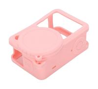 Plyisty Étui de Protection en Silicone, Coque Douce pour Caméra Action 6 avec Lanière, Protection D'objectif Anti-Empreintes Digitales Enduite D'huile, Conception élastique Portable (Rosâtre)