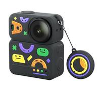Plyisty Étui de Protection en Silicone, Protection Complète du Corps avec Capuchon D'objectif et Lanière Anti-Perte, Compatible avec Les Accessoires de Caméra Nano (Black)
