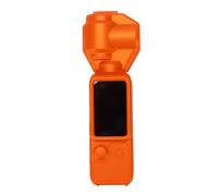 Plyisty Étui de Protection pour Caméra 3, Couvercle de Capuchon D'objectif Magnétique avec Cordon de Traction à Ressort, pour Protecteur D'objectif de Caméra (Orange)