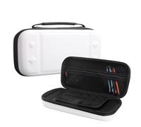 Plyisty Étui de Transport pour 2 Console, Coquille Dure à L'épreuve des Chocs, Sac de Voyage de Grande capacité, Console de Jeu, 10 Cartes de Jeu, Contrôleurs, Câbles, Accessoires (WHITE)
