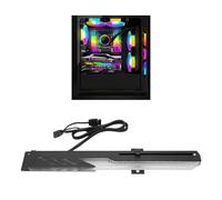 Plyisty GPU Bracket, 5V Argb GPU Support Brace, 3pin 4pin Sliding Graphics Card Graphics Mount, Porte-équestre de la Carte Vidéo