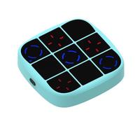 Plyisty Jeu de Boulons Tic-Tac-Toe, Console de Jeux de Voyage Portable 4 en 1, Puzzle électronique Portable, Croissance éducative et de la Mémoire pour Enfants et Adultes (Cyan)