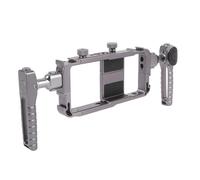 Plyisty Kit de Plate-Forme Vidéo Universel pour Smartphone, Stabilisateur de Poignée de Cage Téléphonique à Main du Téléphone Rotatif avec Une Chaussure Froide de Port de 1/4 Pouce 3 /
