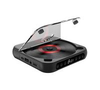 Plyisty Lecteur CD Portable avec Bluetooth 5.3 Rechargeables, Haut-parleurs HiFi Intégrés, Autonomie de 8 Heures, pour Maison, Voiture, Extérieur, Entrée AUX/USB, avec Casque (Black)