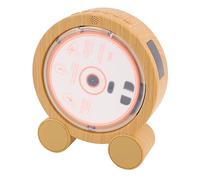 Plyisty Lecteur CD Vertical de Bureau avec Bluetooth 5.3, Double Haut-parleurs HiFi, Radio FM Portable, Minuterie, USB, Télécommande, Batterie Rechargeable 4000 MAh pour la Maison (White)