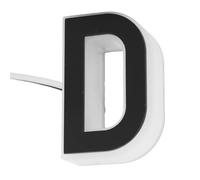 Plyisty Lettre D de Numéro de Maison à LED, Lettre de Numéro D'adresse Lumineuse pour un Usage Commercial Résidentiel, Panneau LED Lumineux pour Mur Extérieur de Maison