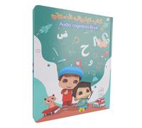 Plyisty Livre de L'apprentissage de L'anglais Arabe Support de Conception Interactive à Double Végétation pour l'enseignement Précoce Matériel Plastique: 29.5x25x2cm
