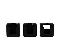 Plyisty Lot de 3 étuis de Protection en Silicone Résistant aux Chocs pour Système de Microphone Rode Wireless Go II, avec Position Précise du Trou pour Récepteur et 2 émetteurs (Black)