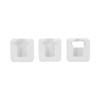 Plyisty Lot de 3 étuis de Protection en Silicone Résistant aux Chocs pour Système de Microphone Rode Wireless Go II, avec Position Précise du Trou pour Récepteur et 2 émetteurs (White)