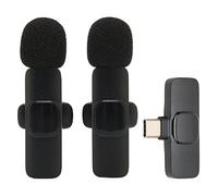 Plyisty Microphone Lavalier sans Fil, Mini Micro Professionnel à Clipser avec Plug and Play, Suppression Active du Bruit et Portée de 20 M, pour Streaming en Direct, Vlogging, Podcast (K9 Type-c)