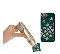 Plyisty Microscope Numérique USB, Grossissement 1600X, 1080P 8MP, 8 LED, Mise Au Point Manuelle, Caméra Microscope Portable sans Fil pour Téléphone, Ordinateur Et Tablette