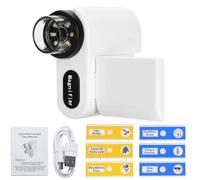Plyisty Microscope Portable 1000x pour Les Enfants, écran de 2,0 ", Photo 4K, Vidéo 1080p, Lumières LED, Miniscope Portable pour Les étudiants Filles Garçons, Kit de Sciences éducatives (White)