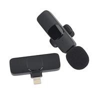 Plyisty Mimi Mini LAVIRARE sans Fil avec Une Longue Durée de Vie de la Batterie pour l'équipement de Diffusion en Direct Micro pour la Tablette de Téléphone Intelligent Universal, ABS Metal (2)