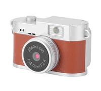 Plyisty Mini Appareil Photo Numérique Rétro Vidéo 2K avec Carte de 32 Go, Caméscope Porte-clés Ultra Compact pour Vlogging, écran de 1,47 Pouces, 4 Filtres, Point et Prise de Vue (Brown)