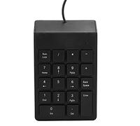Plyisty Mini Clavier, Clavier à Une Main à 18 Touches, Petit Clavier Filaire USB, pour la comptabilité Financière, Noir (Black)