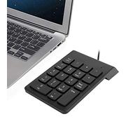 Plyisty Mini Clavier Numérique, Clavier Filaire USB Clavier D'extension de Pavé Numérique de Comptabilité Financière Silencieuse à 18 Touches, pour Ordinateur Portable, Ordinateur Portable, PC(Noir)