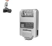 Plyisty Mini Flash Standard YN06 avec Sabot, Numéro Guide GN8, Rotation à 105°, Température de Couleur 5600K, Effet de Surbrillance avec Tête de Lampe (Silver)