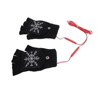 Plyisty Mitaines Chauffantes d'hiver sans Doigts, Mitaines USB avec Bouton, Chauffe-Mains Sûrs et Simples pour Les Activités de Plein Air, 1 Paire de Chauffantes USB pour la Randonnée et Le Ski