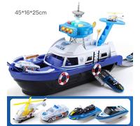 Plyisty Modèle de Bateau Jouet éducatif pour Enfants avec Voiture, Avion, Puzzle, Jouets de Formation à L'intelligence pour Le Développement des Enfants, de Bateau en Plastique avec Plusieurs